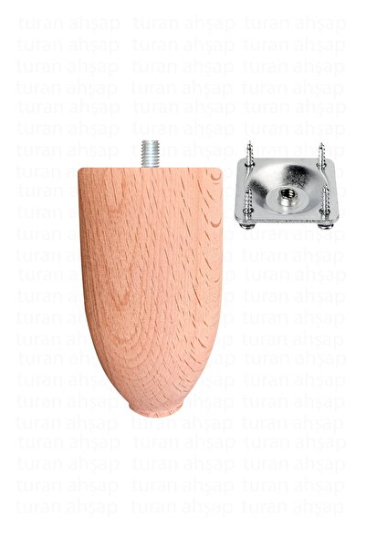 turanahşap Koltuk Ayağı - Sehpa Ayağı - Ahşap Ayak - Uzunluk: 12 Cm / Çap: 5....