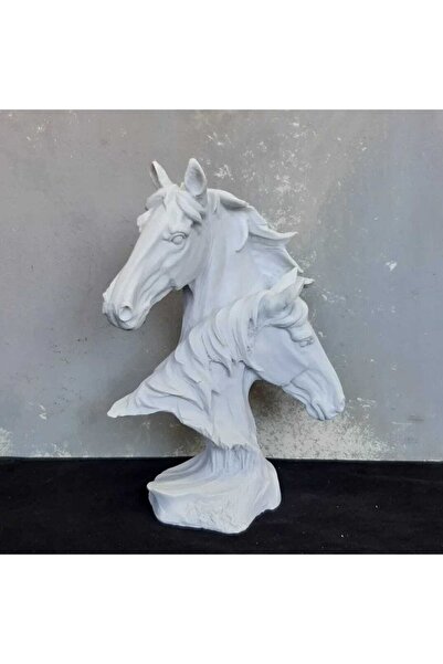 Genel Markalar Ikili At Kafası Heykeli Dekoratif At Figürü