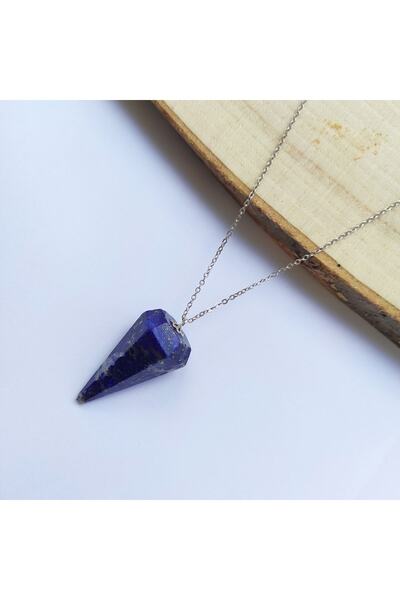 ByKolyeucum قلادة باندول من حجر اللازورد الطبيعي