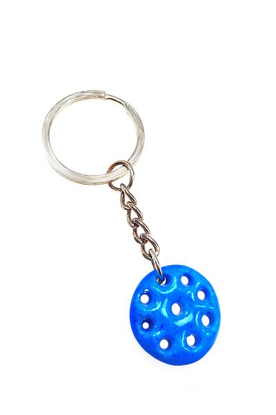 Nev Tasarım 9 Holes Syriac Evil Eye Stone Keychain