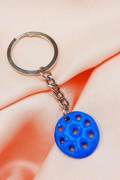 Nev Tasarım 9 Holes Syriac Evil Eye Stone Keychain