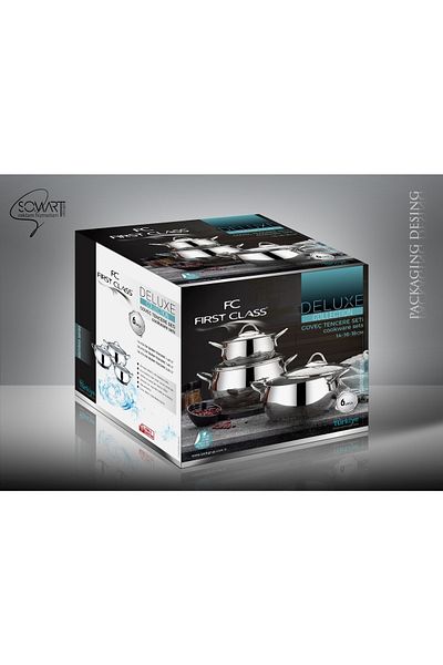 First Class 6 Piece Deluxe Cookware Set Gold