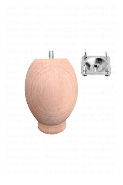 turanahşap Picior canapea - Picior masuta de cafea - Picior din lemn - Lungime: 12 Cm / Diametru: 7,5 Cm