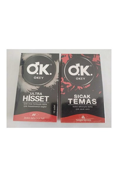 Okey Prezervatif Hisset 10'lu Sıcak Temas Prezervatif 10 Lu