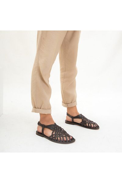 DaphneSandals Sandale Bodrum pentru bărbați din piele naturală maro