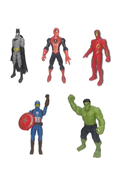 AVENGERS Spederman Hulk Ironman Kaptanamerika Batman Işıklı 17cm Lik Oyuncak ...