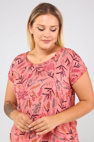 Seamoda Branch Printed Long Back Oil Wash Tunic