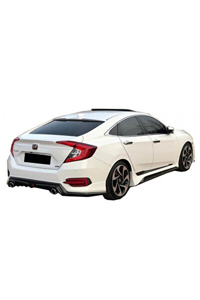 HasAkman Civic Fc5 Mugen Yan Marşpiyel Seti Mat Siyah Plastik 2016 2017 2018 2019 2020 2021