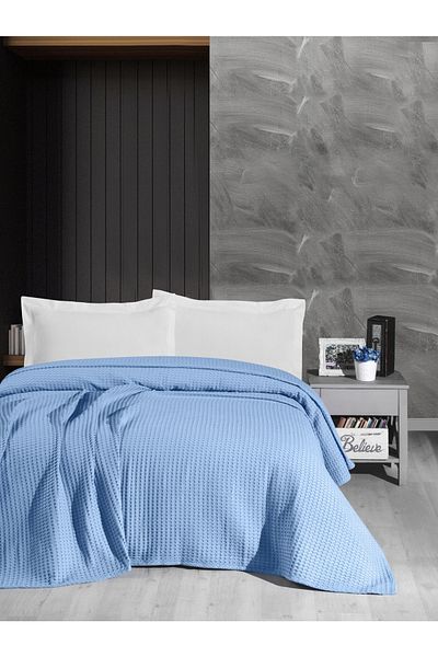 Mulberry Știucă de piscină, pătură de tricotat, 100% bumbac, fire groase, moale, dublu 220*240