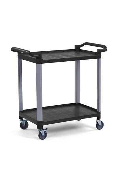 SMOOTH Plastik Servis Arabası 2 Katlı Açık