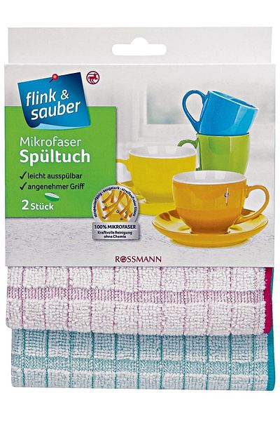 Flink Sauber Flink & Sauber Kitchen Cloth Microfiber Premium, 30x30 Cm 2 Pack