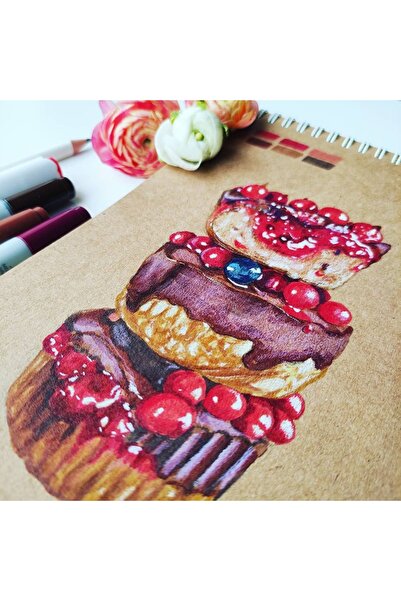 Poli Art Design كراسة رسم كرافت حلزونية مربعة مقاس 15 × 15 سم (للتقنيات المخت...