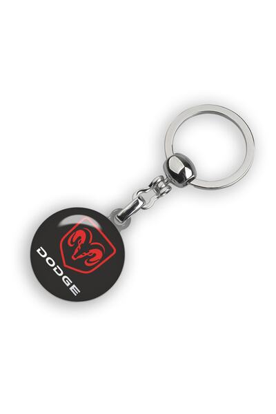 Modül Breloc rotund cu logo și inscripție Dodge imprimat prin picătură. Culoa...