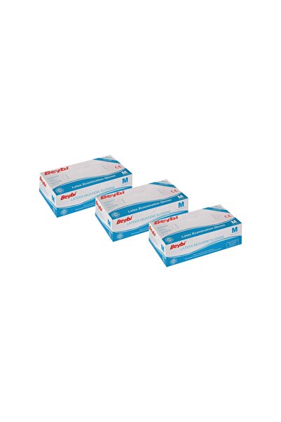 Beybi Pudralı Lateks Muayene Eldiven (m Beden) (3 Adet)
