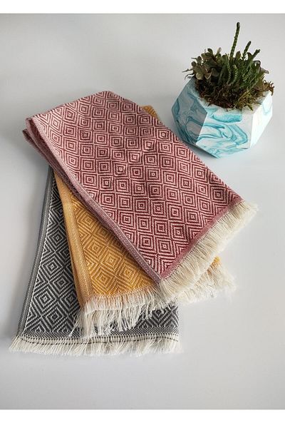 Şaheser Lavetă de bucătărie 3 bucăți șervețel Pestemal Peskir Jacquard 50x30cm