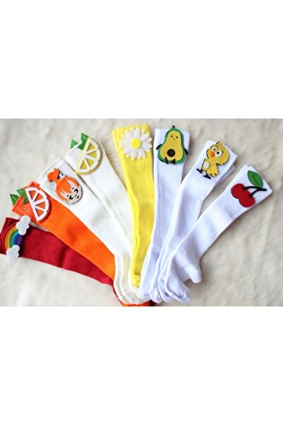 ÖZKARDEŞLER BABY جوارب ركبة للأطفال لباد مهدب 8 قطع