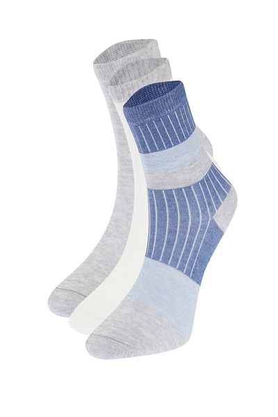 Trendyol Collection Multicolored Striped 3 Pack Knitted Socks THMAW23CO00120