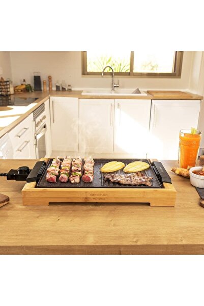 CECOTEC Plancha Elektrikli Lezzetli Ve Izgara 2000 Bambu Mixstone. 2 000 W, Y...