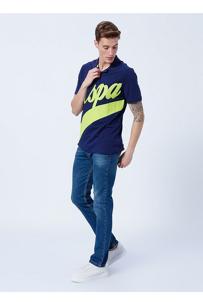 U.S. Polo Assn. Πόλο με λαιμόκοψη Navy Blue ανδρικό μπλουζάκι