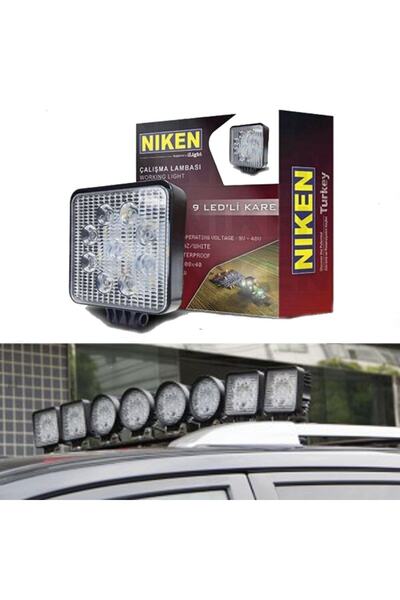 Niken Led çalışma lambası pro 9 ledli off road Uyumlu sis lambası kare tip Niken