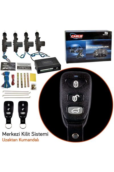 Carub 12v Central Lock Black Belted Remote Control Br4600469
