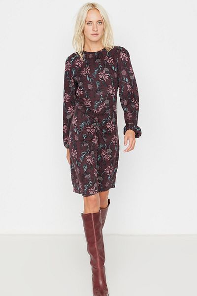 Trendyol Collection Βουργουνδία υφαντό Λεπτομερές υφαντό φόρεμα TWOAW23EL00479