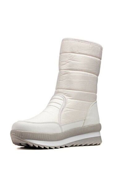Altın Adım Thermal Fur Anti-Slip Sole White Color Snow Boots