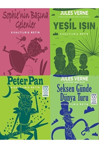 TÜRKİYE İŞ BANKASI KÜLTÜR YAYINLARI 100 Temel Eser Peter Pan/80 Günde Devrial...