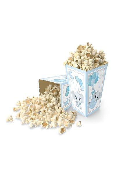 Mini Parti Mini Party Store Corn Box Blue Elephant 8 Pieces