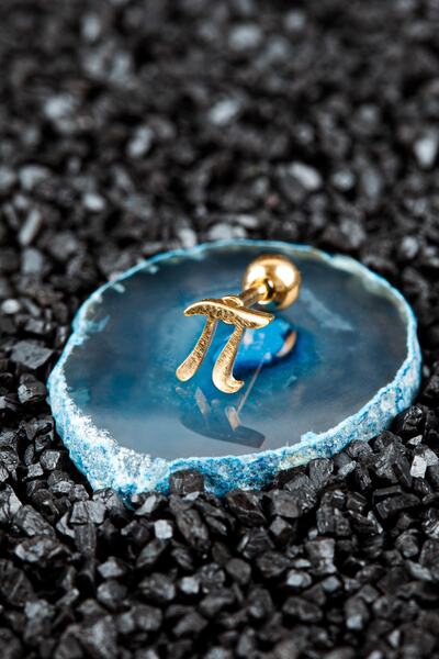 Valhalla Cerrahi Çelik Kıkırdak Tragus Pi Piercing Gold