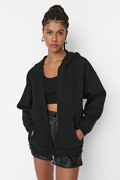 Trendyol Collection Sweatshirt - Black - Oversize