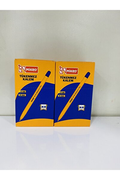 Mikro 33 Tükenmez Kalem Ballpoint 60'lı Mavi