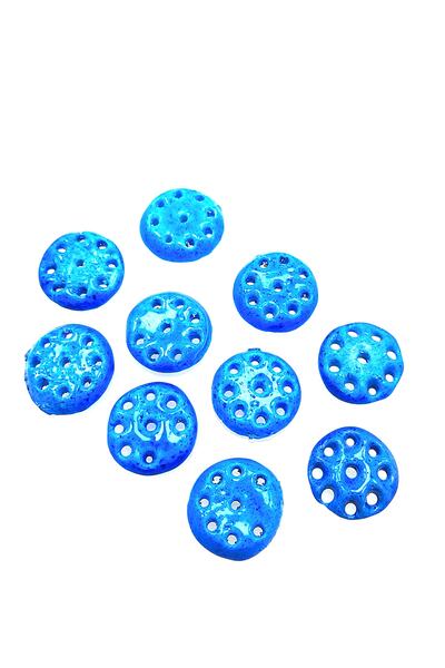 Nev Tasarım Nine Hole Syriac Evil Eye Stone 10 Pieces