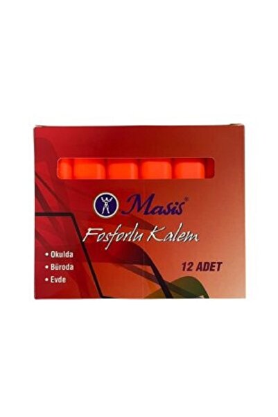 Masis قلم هايلايتر برتقالي 12 قطعة