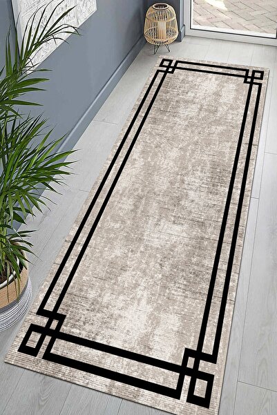 Halise Home Kaymaz Taban Dijital Baskı Yıkanabilir Yolluk Mutfak Halısı