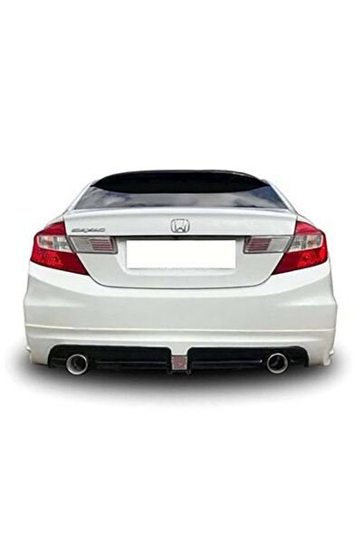 HasAkman Civic Fb7 Mugen Rr Uyumlu  Arka Ek Mat Siyah Sağ Sol Tek Egzoz Çıkışlı 2012 2013 2014 2015 2016