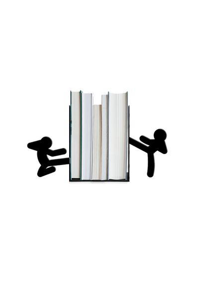 Hobi Demir Sanat Metal Book Holder Book Support with Judy Man Figure, Decorat...