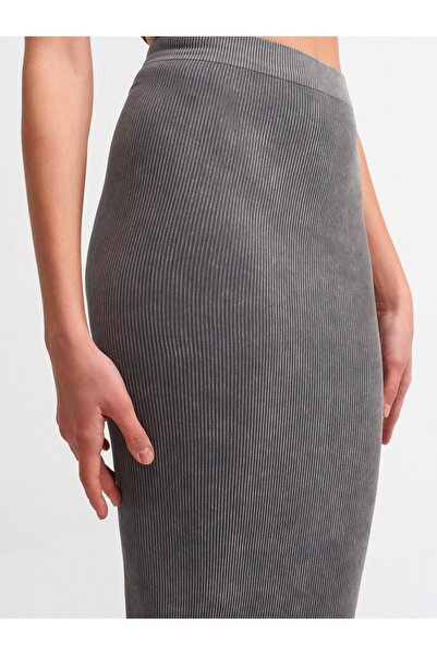 Dilvin Et8787 Model Stone Wash Pencil Skirt