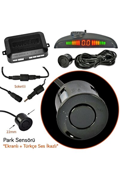 Niken شاشة LED لمستشعر الحديقة باللون الأسود مع إشارة تركية