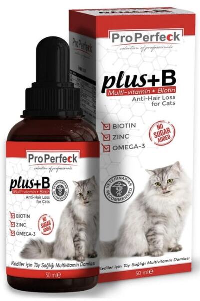 Genel Markalar Pro Perfeck Plus B Kediler Için Tüy Sağlığı Damlası 50 Ml