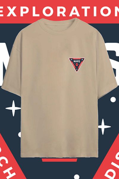 wicromed Mars Triangle - Τυπωμένο Unisex Oversize μπλουζάκι