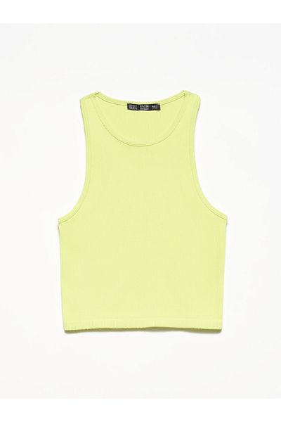 Dilvin Neon Yellow Women's Sports Tank Top - 3531
