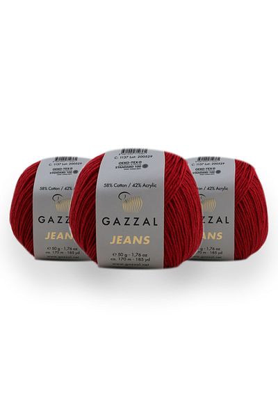 Gazzal Τζιν 50 Gr 3 Πακέτο Amigurumi Punch Πλεκτό Χέρι Κλωστή Taka Yarn (1137 Jns)