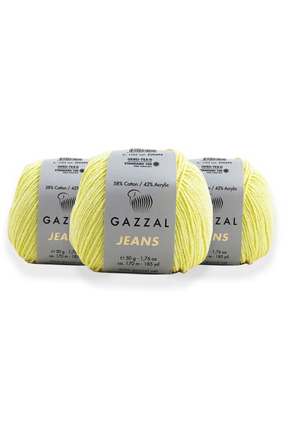 Gazzal Τζιν 50 Gr 3 Πακέτο Amigurumi Punch Πλεκτό Χέρι Κλωστή Taka Yarn (1102 Jns)