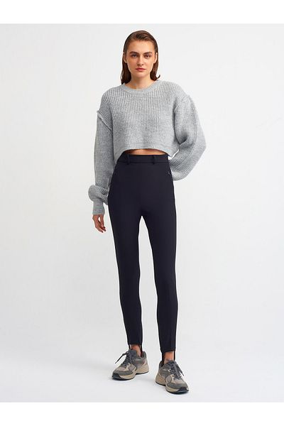Dilvin 70311 High Waist Trousers Black