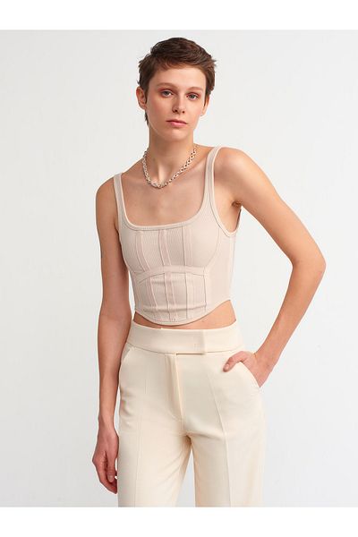 Dilvin Bluse - Beige - Slim Fit