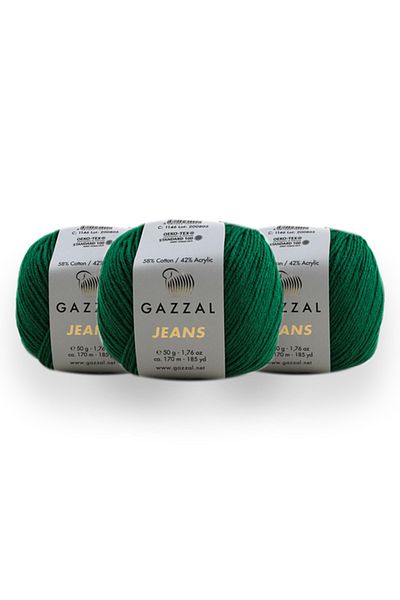 Gazzal Τζιν 50 Gr 3 Πακέτο Amigurumi Punch Πλεκτό Χέρι Κλωστή Taka Yarn (1146 Jns)