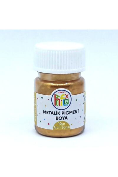 HOBİFLEX Epoksi Reçine Metalik Sedefli Pigment Toz Boya Altın Sarısı 10 Gr