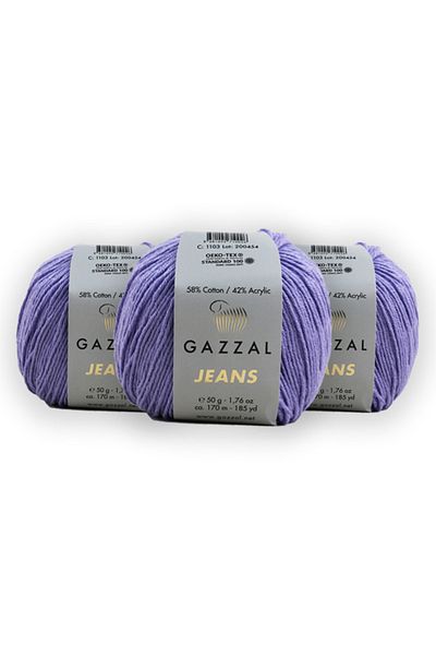Gazzal Τζιν 50 gr 3 Συσκευασία Amigurumi Punch Πλεκτό Χέρι Κλωστή Taka Yarn 1103 Jns