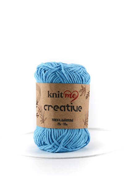 knitme Creatıve 25 Gr bumbac 100% Amigurumi Punch Ață de tricotat manuală Taka Yarn (1006)